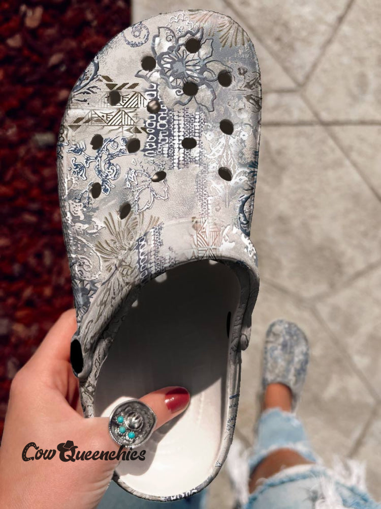 Vintage White Clogs Multicolor / 36