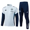 25/26 Arsenal light gray long zipper  Training Jacket Set