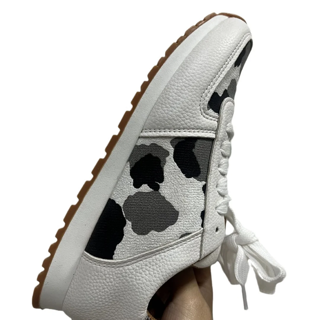 Breakj Breakj Spring And Autumn New Large-Size Leopard-Print Casual Single-Shoe Women's Flat-Bottomed Sports Casual Shoes Wish