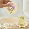 8pcs/set Diamond Painting Bouquet Coaster Cup Cushion Home Decor