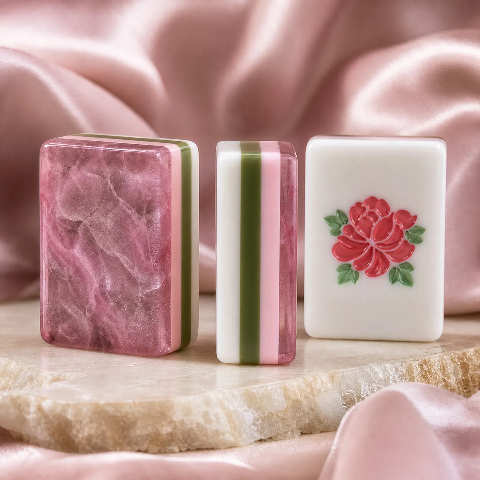 A real Pink Rose pattern detail from the collection.