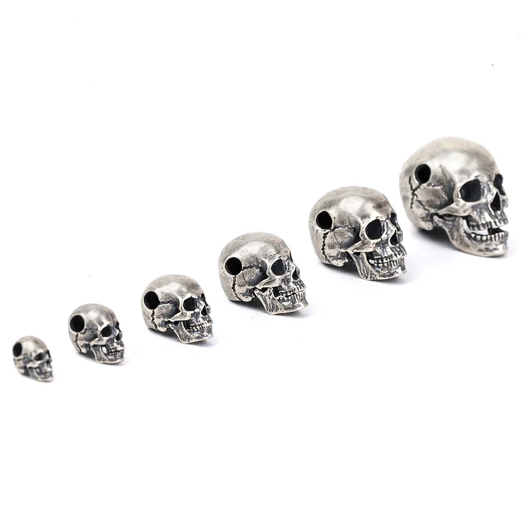 Gothic Vintage Skull Sterling Silver Pendant