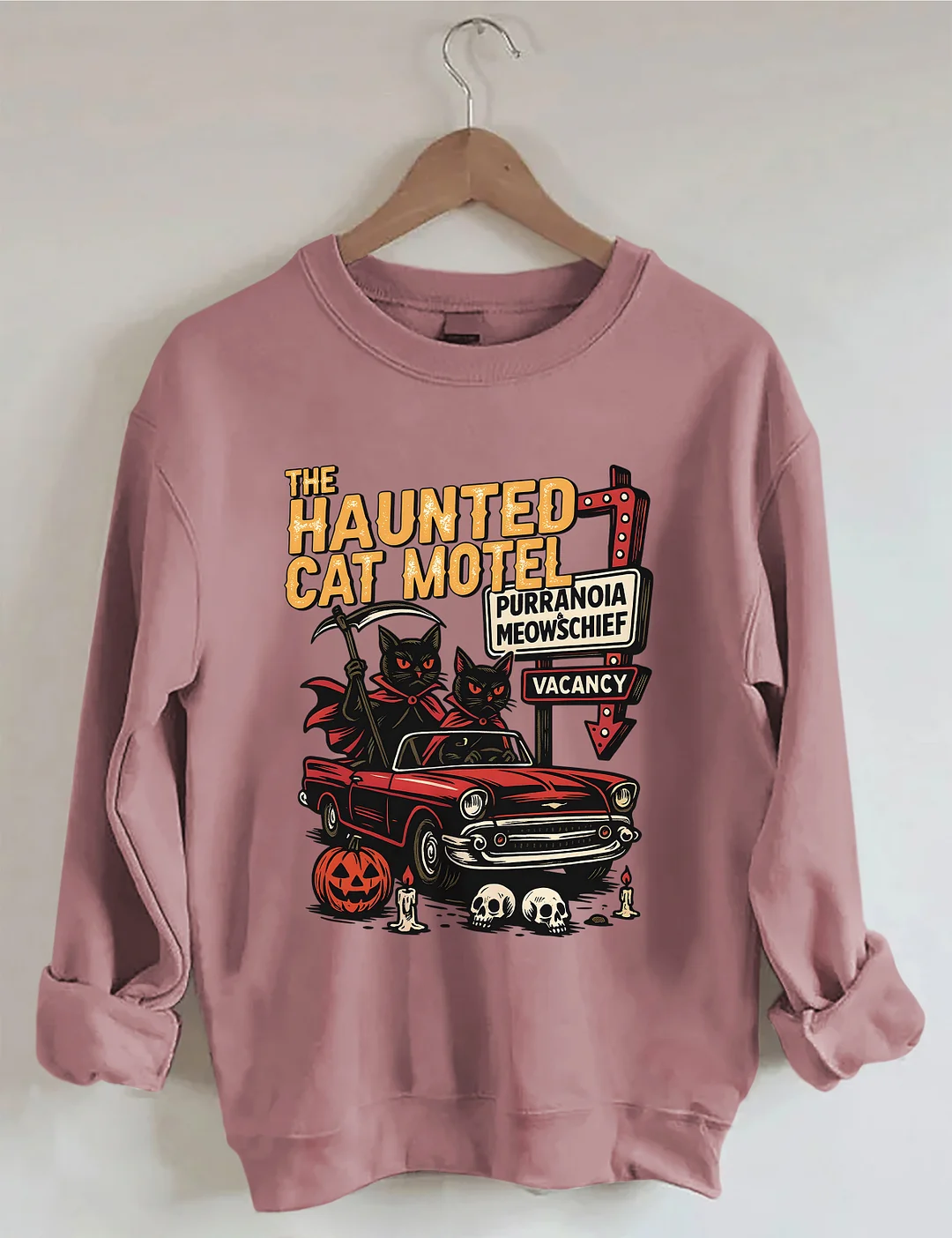 Haunted Cat Motel Sweatshirt