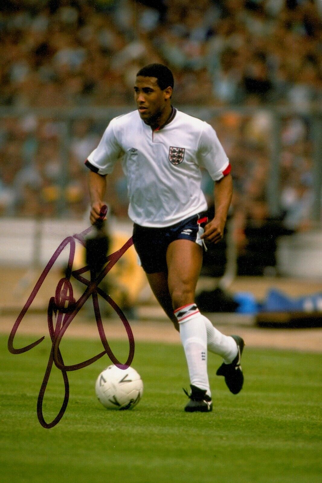 John Barnes Signed 6x4 Photo Poster painting Liverpool England Newcastle United Autograph + COA