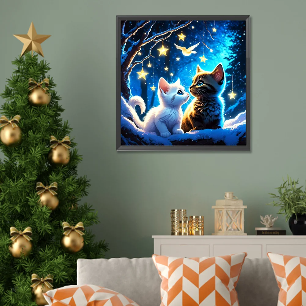 Diamond Painting - Full Round Drill - Cat(Canvas|30*30cm)