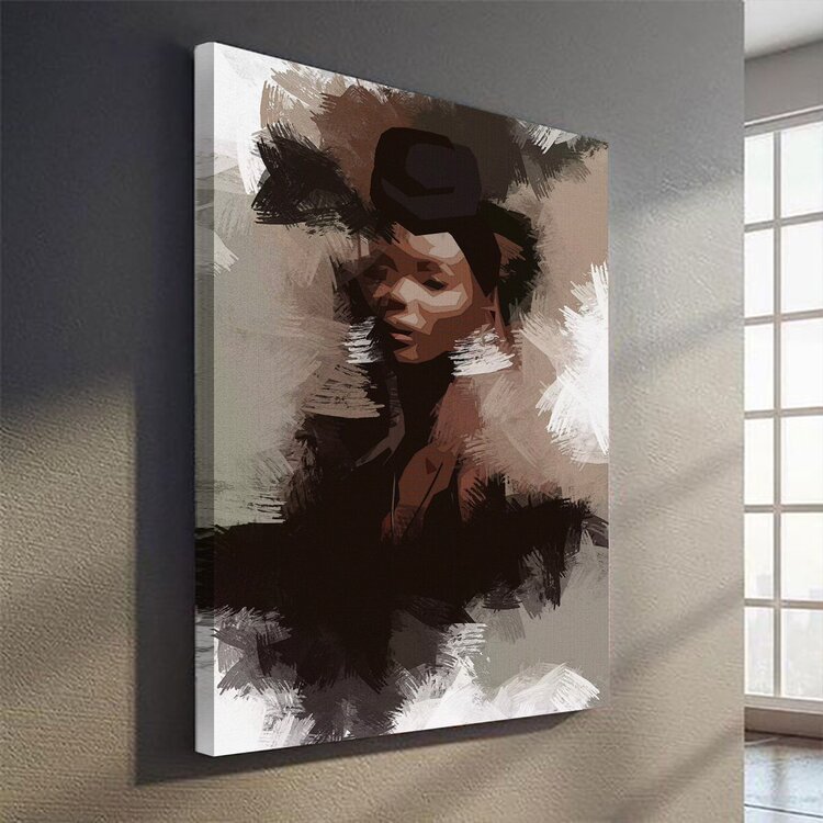 African American Art - Brown Skin Girl Canvas Wall Art