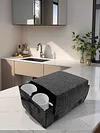 2PCS Camping Dinnerware Organizer with Dividers Motorhome Camping Glass Carrier