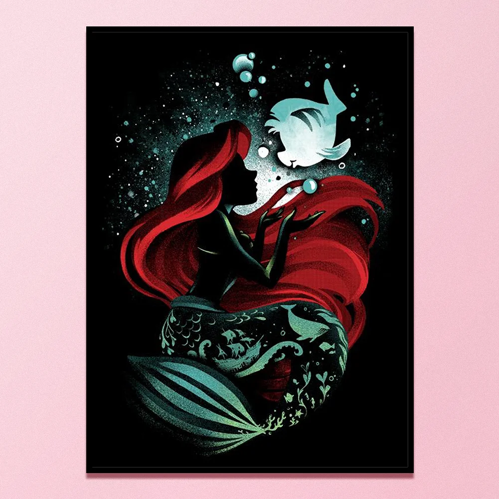 11CT Full Stamped Cross Stitch - Silhouette Series(Canvas|40*55cm)