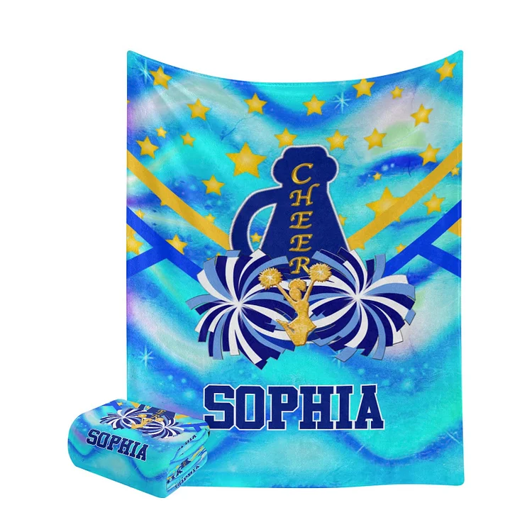 Personalized Cheer Blanket For Comfort & Unique|BKKid290[personalized name blankets][custom name blankets]