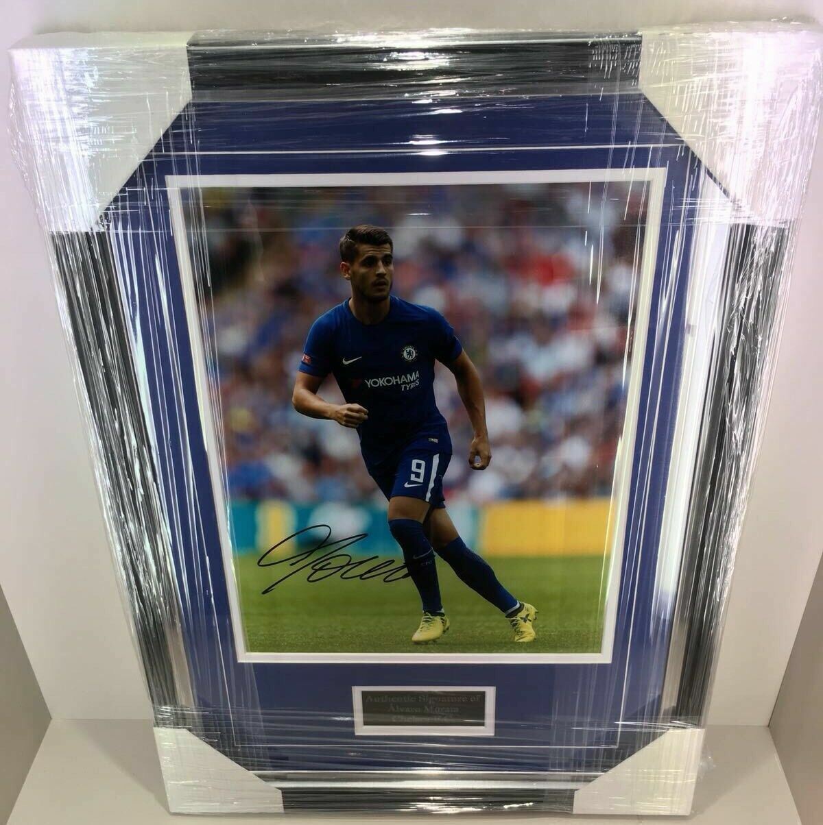 Alvaro Morata Signed 11X14 Framed Photo Poster painting CHELSEA FC AFTAL COA (A)