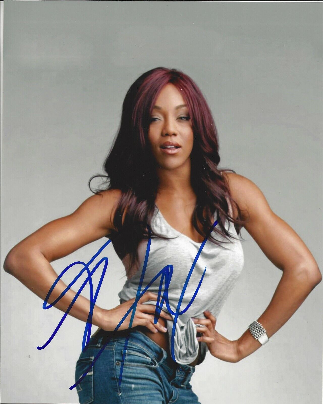 Alicia Fox Autographed 8x10 WWE Diva Sexy Hot Rare B554