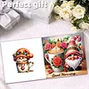 6pcs Diamond Painting Good Morning Goblin Greeting Card with Envelope for Family Friends Holiday Gift Congratulations