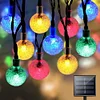 Solar bubble spherical light string outdoor atmosphere crystal ball light strip Christmas garden courtyard decoration light strip