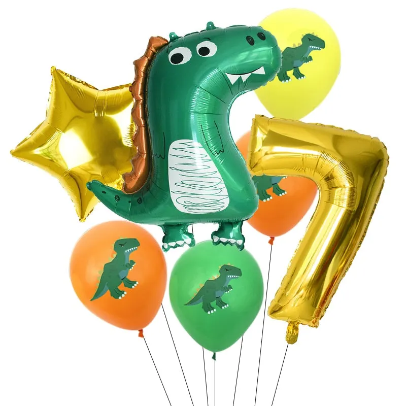 Dinosaur Party Balloon Dinosaur Birthday Party Foil Number Balloons Kids Wild Animal Jungle Birthday Party Decorations Globos