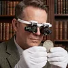 Magnifying Glasses for Hobbies Magnification 8x 15x 23x Headband Magnifier with 2 LED Lights for Reading Watch and Electronic Repair