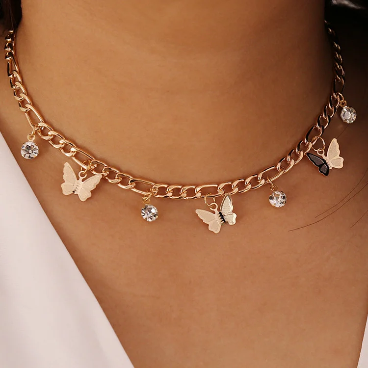 Butterfly Water Drill Necklace