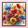 Poppy-11CT Stamped Cross Stitch 40*40cm/15.75*15.75in