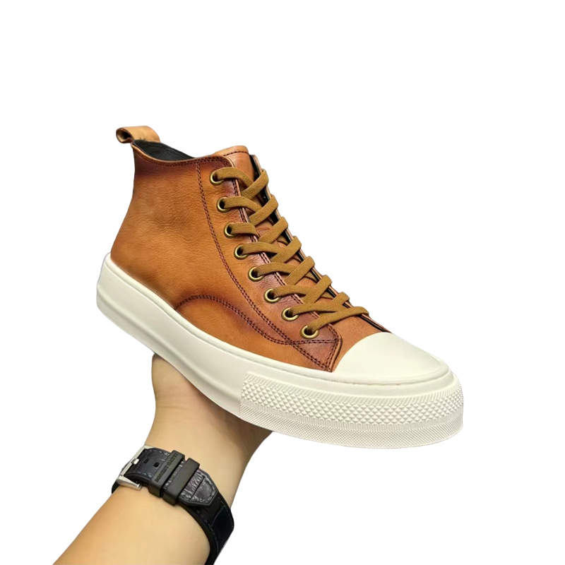Handmade Genuine Cowhide Leather Soft Upper Lace-up Skate Shoes DANRRIO.COM DANRRIO