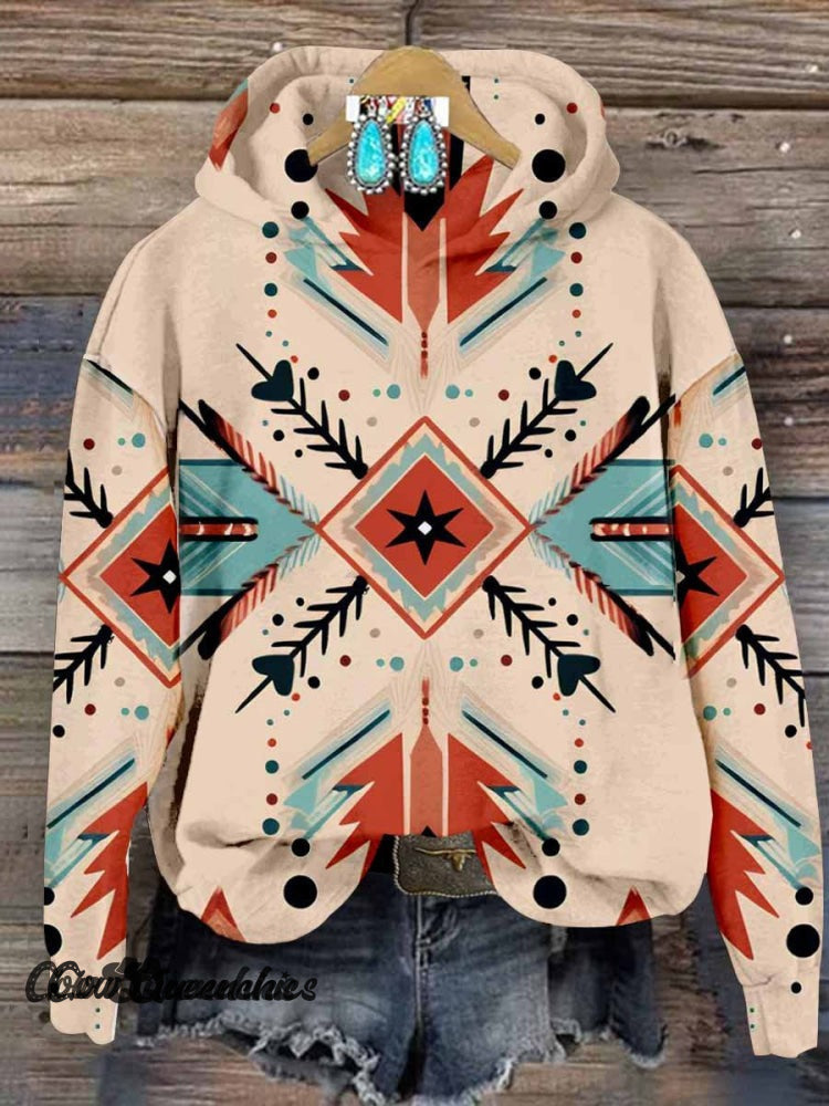 Aztac Print Cozy Plush Sweatshirt 2 / S