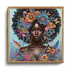 Floral Butterfly Black Lady Special Shaped 5D DIY Partial Drill Diamond Art Kit 30x30cm Diamonds Dots Gem Art Kits for Adults Home Decor
