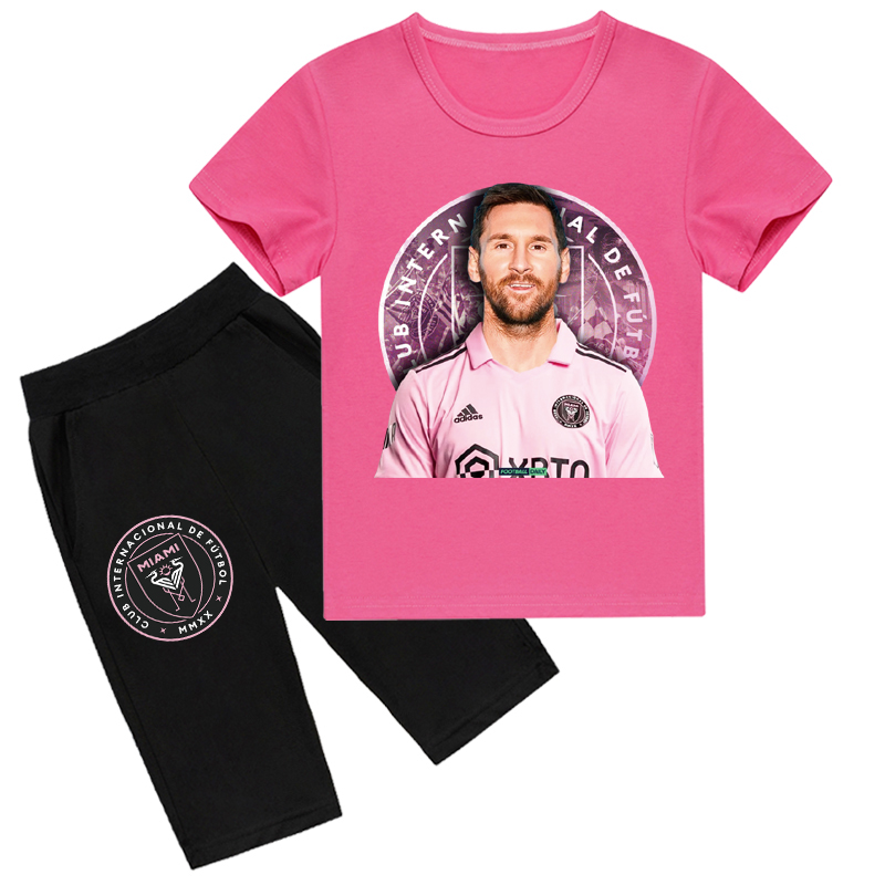Mayoulove Messi Inspired Kids' Shorts Set - Perfect Athletic Wear for Boys  Girls, Soccer Fan Fashion-Mayoulove