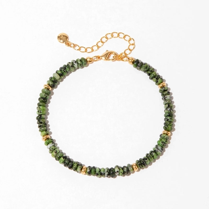 Turquoise Copper Beaded Crystal Artificial Crystal Natural Stone Turquoise Bracelets