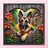 Love Puppy-11CT Stamped Cross Stitch 40*40cm/15.75*15.75in