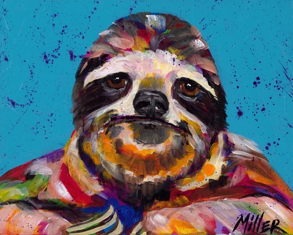 

Smiling Sloth – Paint By Numbers - 40*50CM, 501 Original