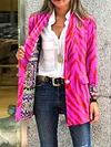 Fashion Double-Sided Printing Lapel Collar Buttoned Stylish Blazers
