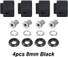 AMK 4pcs TRX-4 Wheel Hub 12mm Metal Hex Adapter Widen 8mm 9mm for 1/10 RC Crawler Car TRX4 Wide Body Upgrade Parts (Black 8mm)
