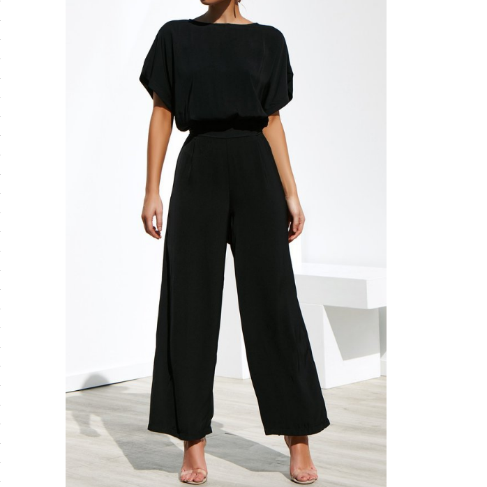 Fashion Simple Short-Sleeved Top And Trousers Set