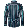 Men's New Casual Fashion Striped Printed Shirt