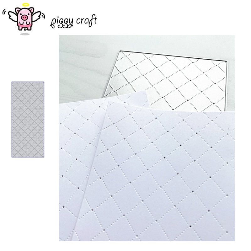 Piggy Craft metal cutting dies cut die mold Rhombus hole rectangular frame Scrapbook paper craft knife mould blade punch stencil