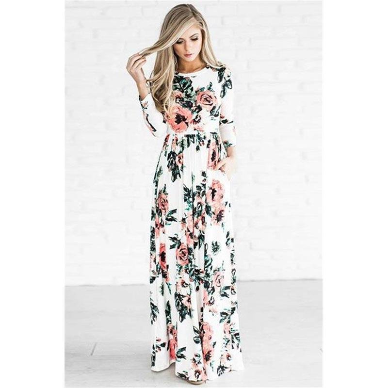 Floral Print Maxi Dress