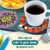 8pcs Dynamic Word Picture Diamond Painting Coasters