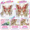 Red Butterfly DIY Partial Drill Special Shape Diamond Painting Kit 30x30cm