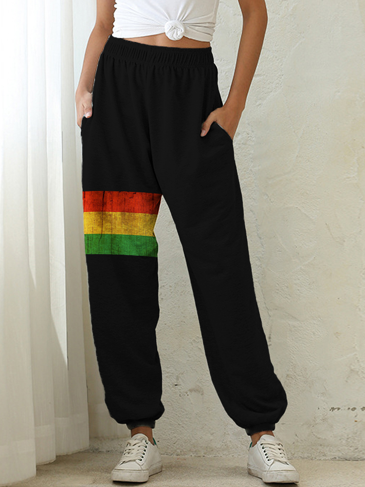 Black Pride Striped Comfy Sweatpants wearshes