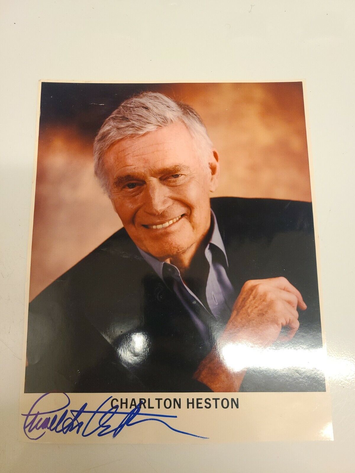 Charlton Heston, Autographed Photo Poster painting, Hand-Signed, Authentic, 8x10