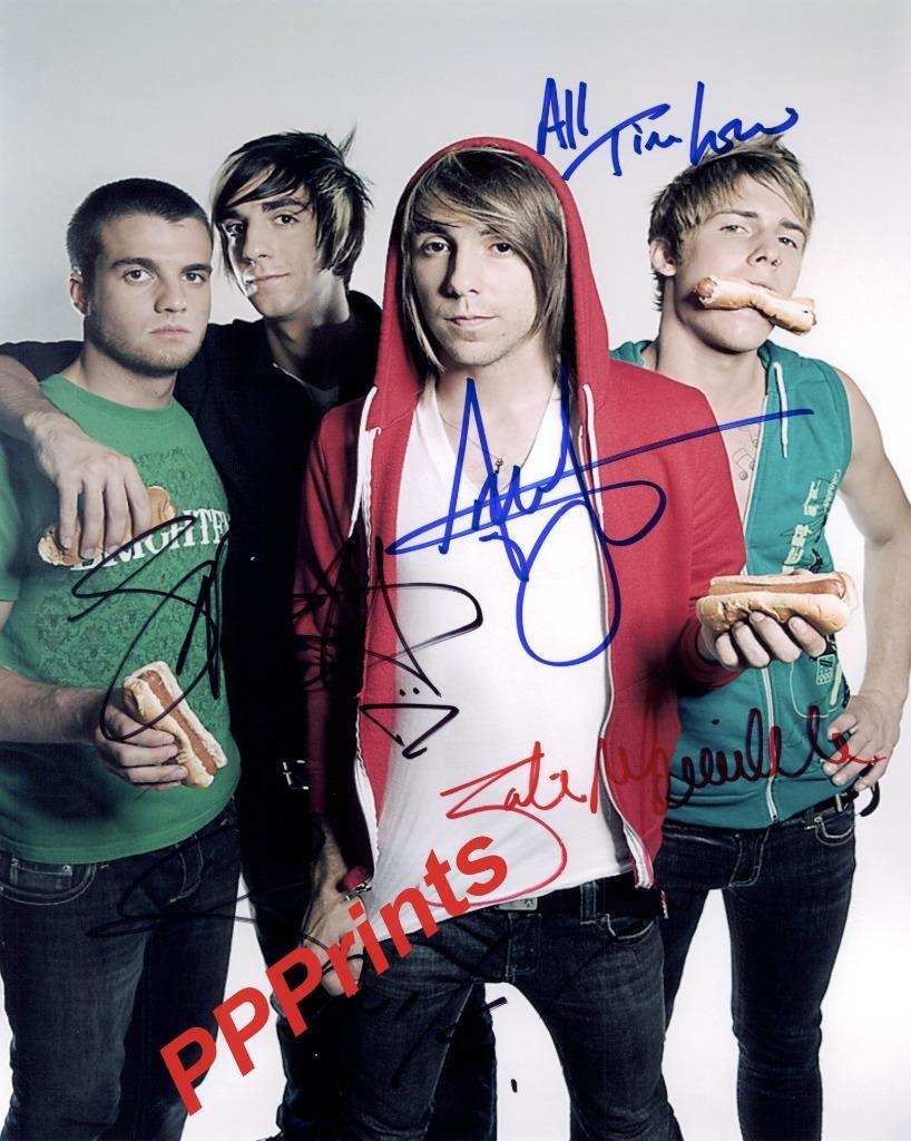 ALL TIME LOW BAND SIGNED AUTOGRAPHED 10X8 SIGNED REPRO Photo Poster painting PRINT