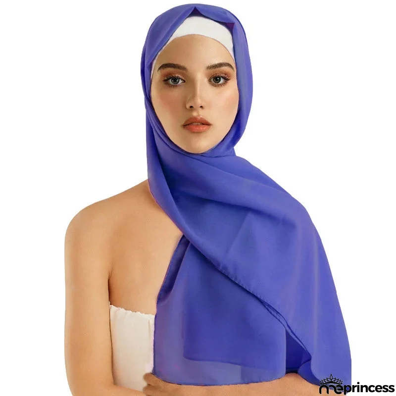 Women's Polyester Head Wrap Quick-Dry Solid Pattern Trendy Scarves