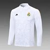 2024/2025 Real Madrid Half-Pull Training Suit White Football Shirt 1:1 Thai Quality