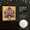 (25x25cm)DIY Pearl Painting Xmas Framed Handmade Pearl Material Art Kit Living Room Decor