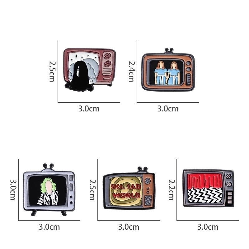 Cartoon Style Cute Cowboy Style Television Alloy Stamping Stoving Varnish Plating Unisex Brooches