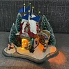 New Christmas Glowing Music Snow Scene House Window Home Christmas Ornaments Decorations