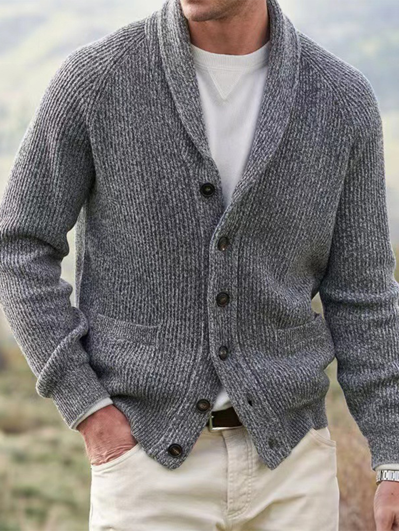 Men's Simple Cardigan Sweater Coat
