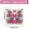 (US Only)Flowers Butterflies Diamond Painting Hanging Pendant DIY Diamond Ornaments