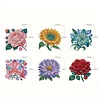 (US Only)6Pcs DIY Flower Special Shape 5D Diamond Art Keychain for Birthday Gift