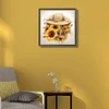 Diamond Painting-Square AB Drill Sunflower And Hat(45*45CM)