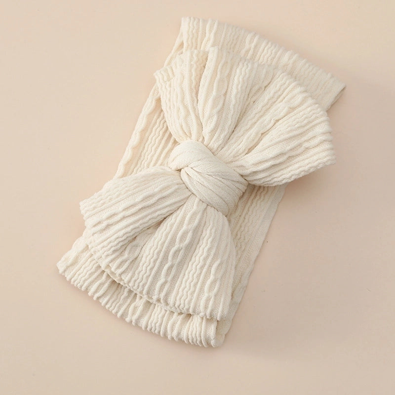 Girl’s Minimalist Bow Knot Nylon Jacquard Hair Band