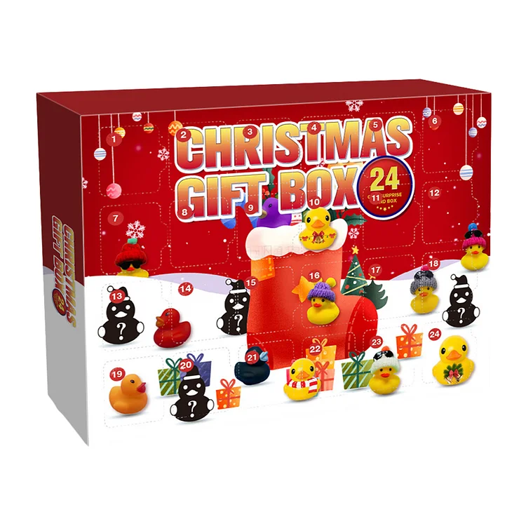 Christmas 24 Days Countdown Calendar with 24 Ducks Novelty Gifts for Kids (A) gbfke